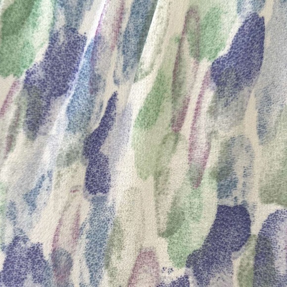 PinkBlush chiffon watercolor tiered midi dress Size L - Picture 7 of 7